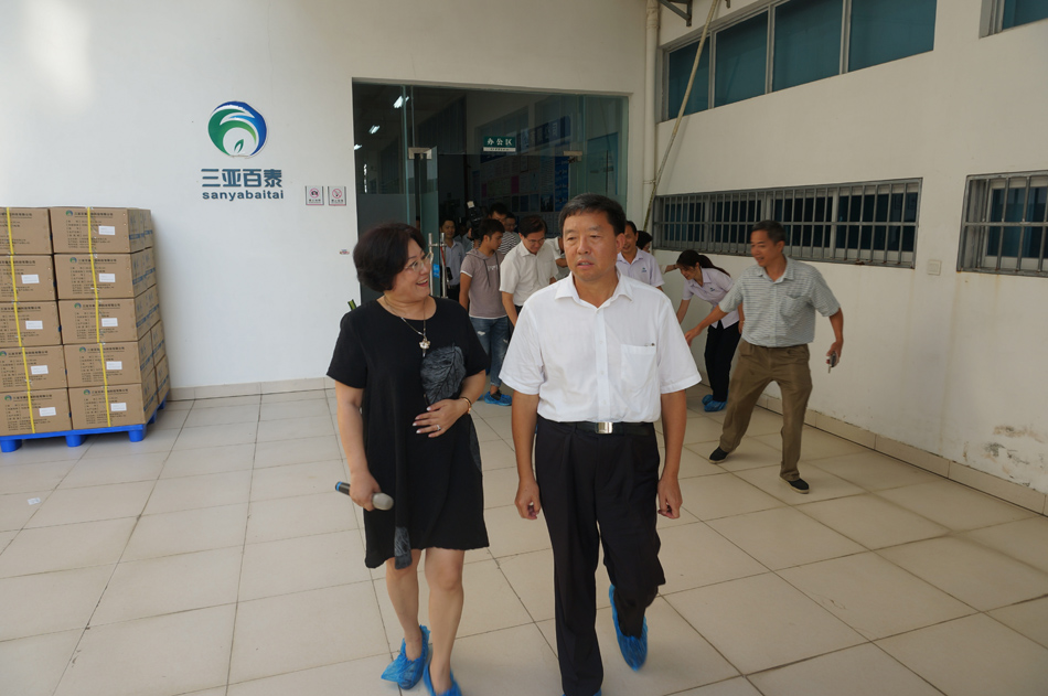 海南省政協主席毛萬春率調研組蒞臨三亞百泰考察調研