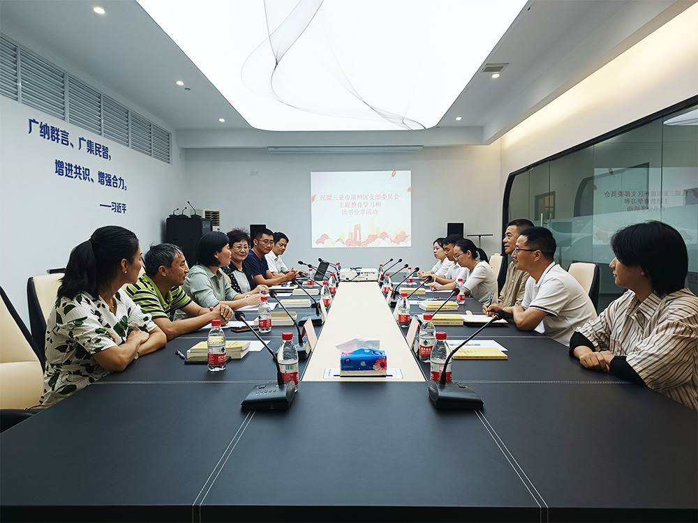 民盟崖州区支部在三亚百泰举行主题教育学习和“共读经典 书香润盟”读书分享活动